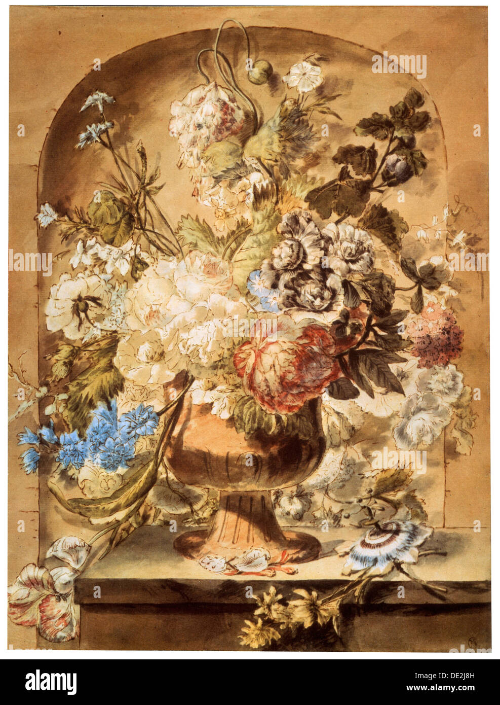 "Blumen", 18. / Anfang des 19. Jahrhunderts. Künstler: Jan van Os Stockfoto