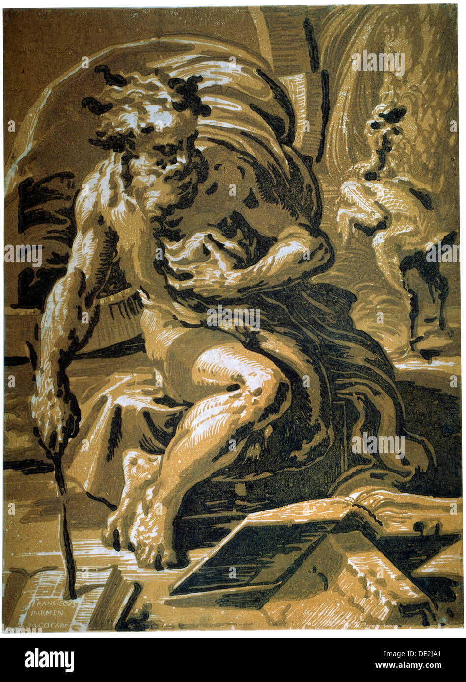 "Diogenes", nach 1527. Künstler: Ugo da Carpi Stockfoto