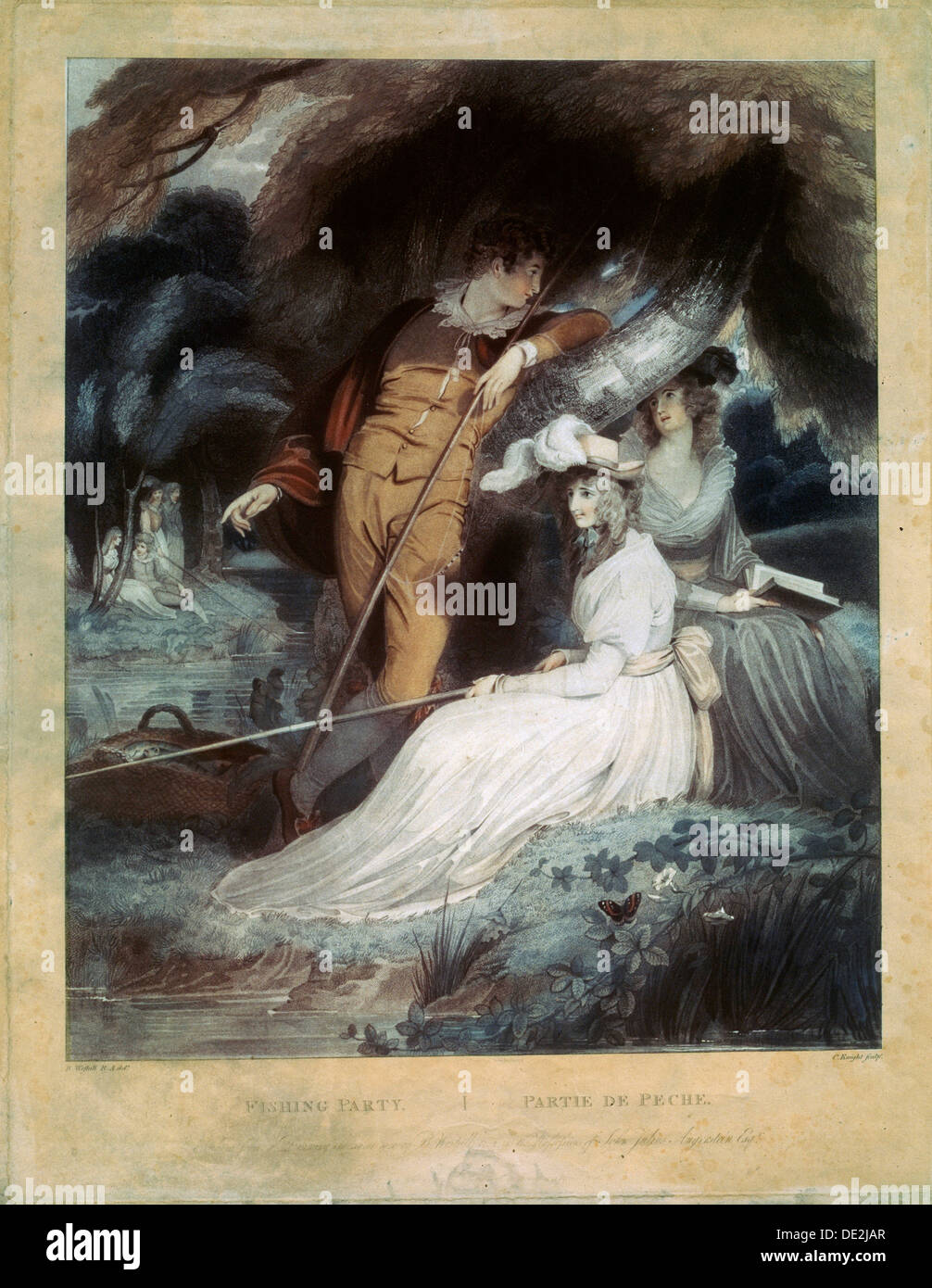 "Angeln-Party", 18. / Anfang des 19. Jahrhunderts. Künstler: Charles Knight Stockfoto