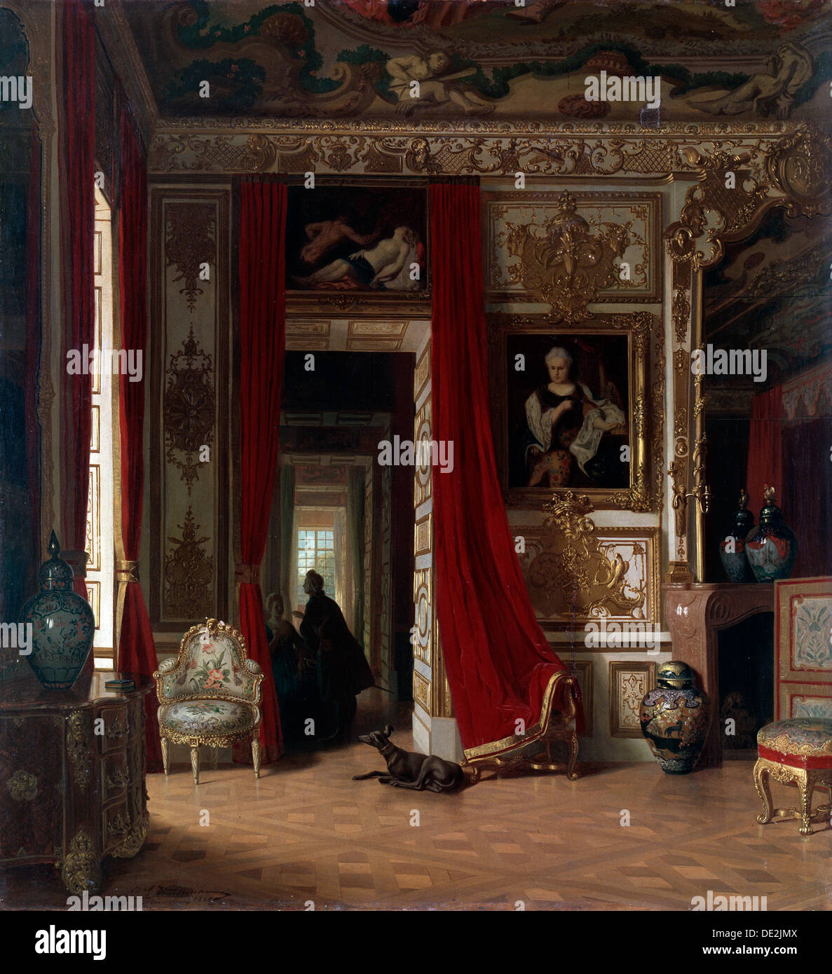 "Interieur", Anfang 19. Jahrhundert. Künstler: Carl Friedrich Zimmermann Stockfoto