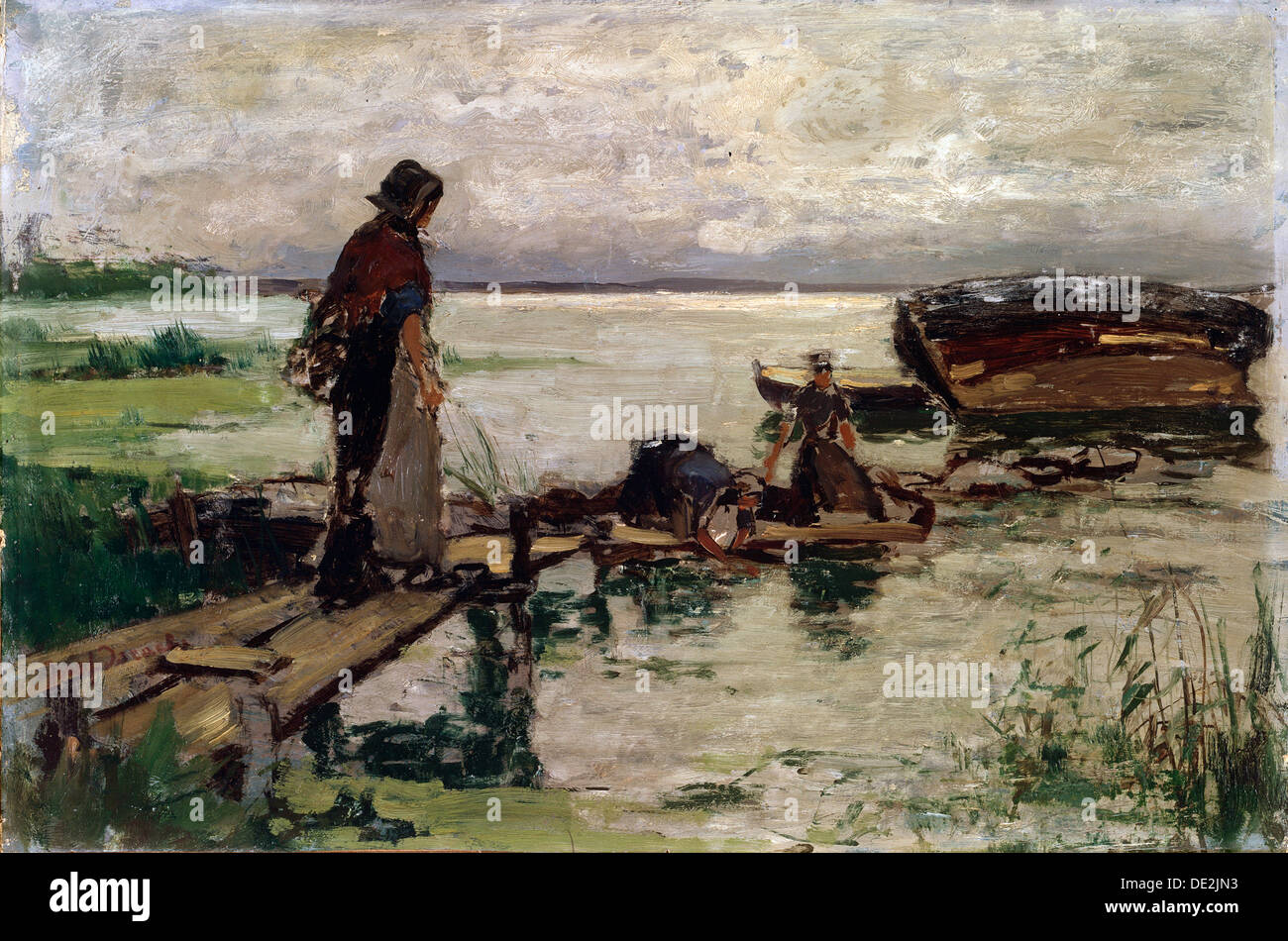 "Am Meer", 19. oder frühen 20. Jahrhundert. Künstler: Jozef Israels Stockfoto
