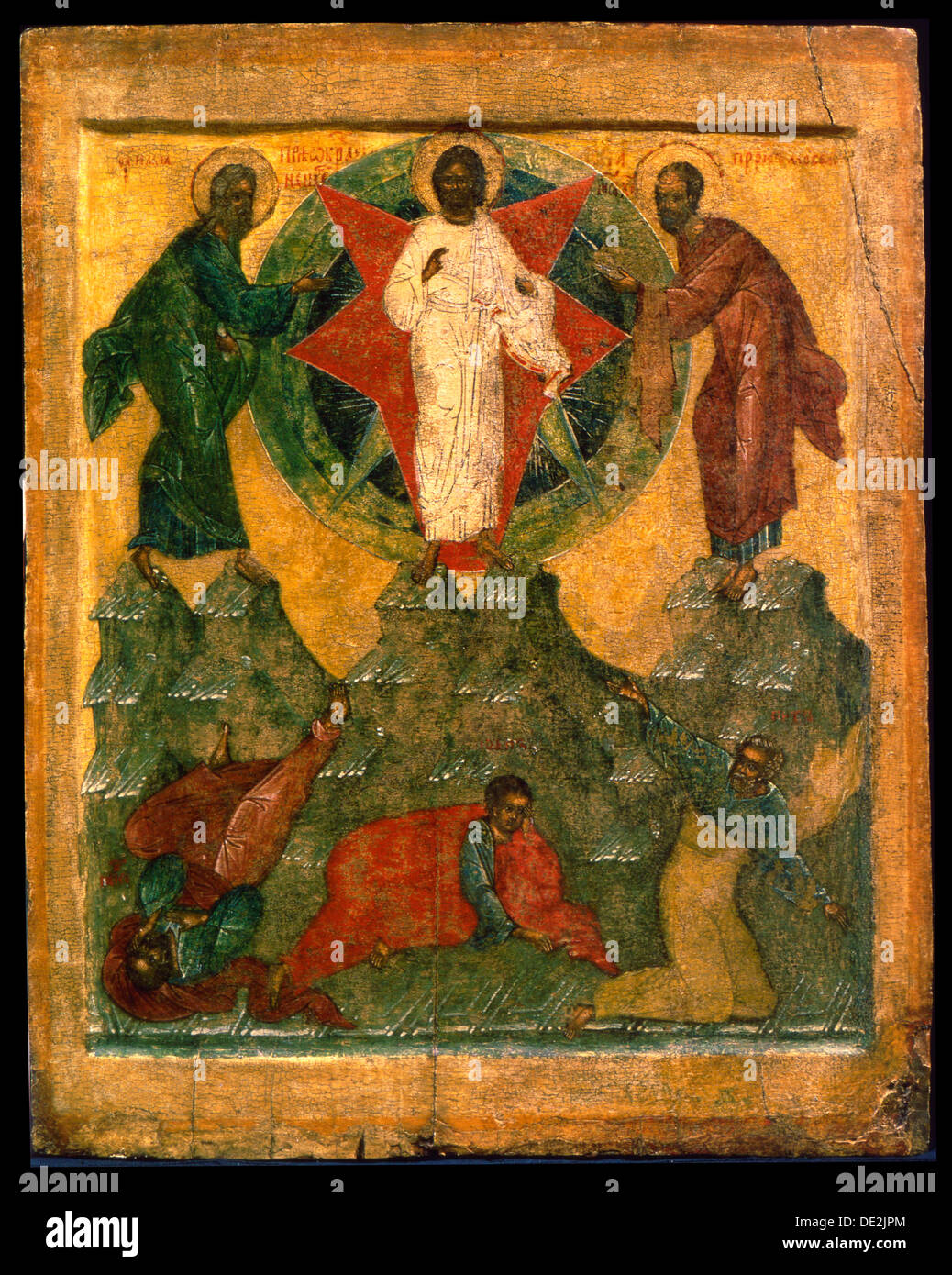 "Die Verklärung Jesu", russische Ikone, Anfang des 16. Jahrhunderts. Artist: Unbekannt Stockfoto