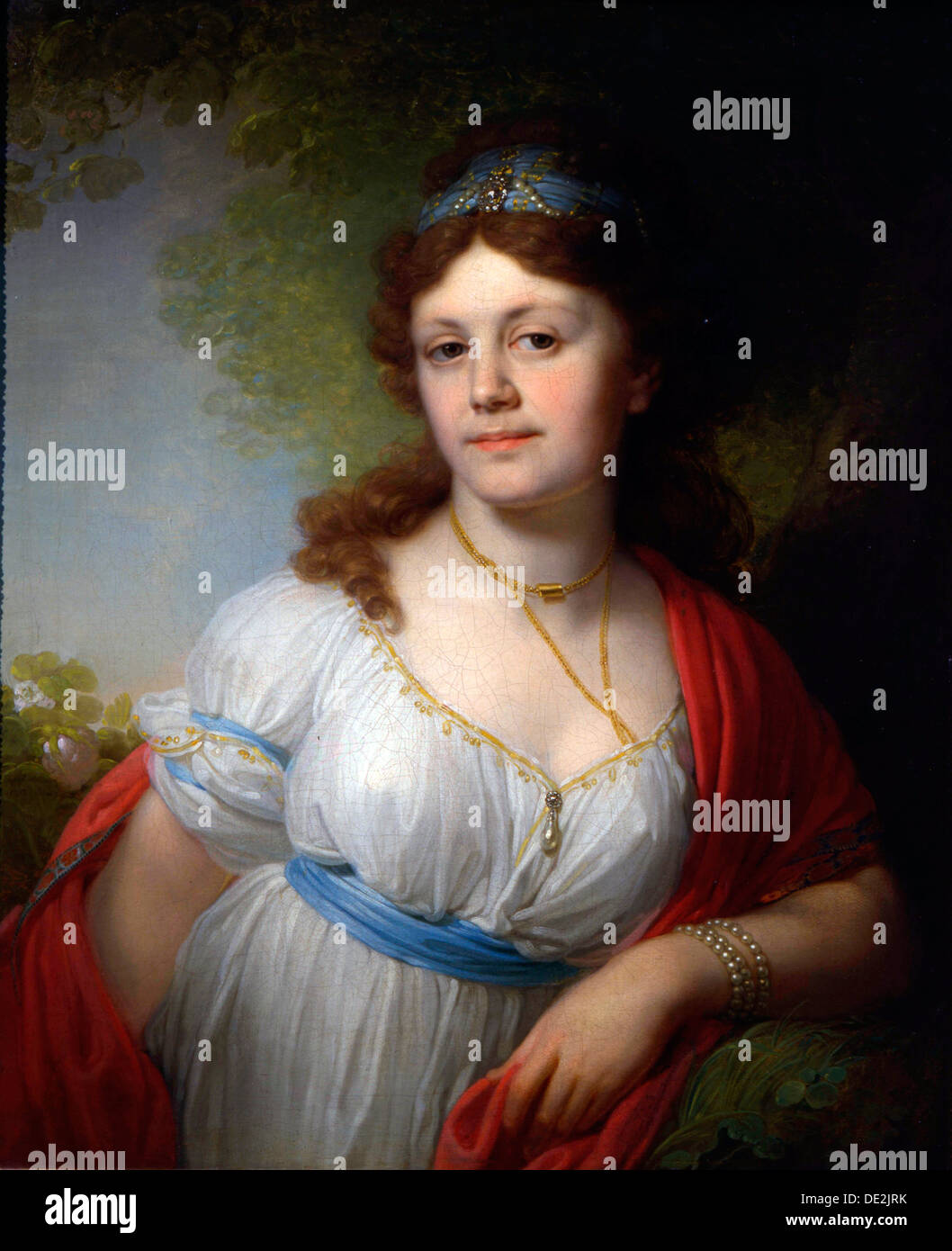 "Porträt von Elisabeth Temkina", 1798.  Künstler: Vladimir Borovikovski Stockfoto