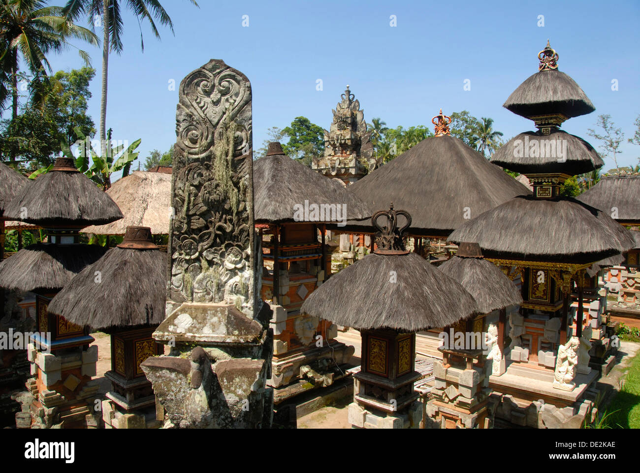 Bali-Hinduismus, Pura Desa Tempel, Dorftempel und vielen kleinen balinesischen Pagoden, Melayang in der Nähe von Ubud, Bali, Indonesien Stockfoto