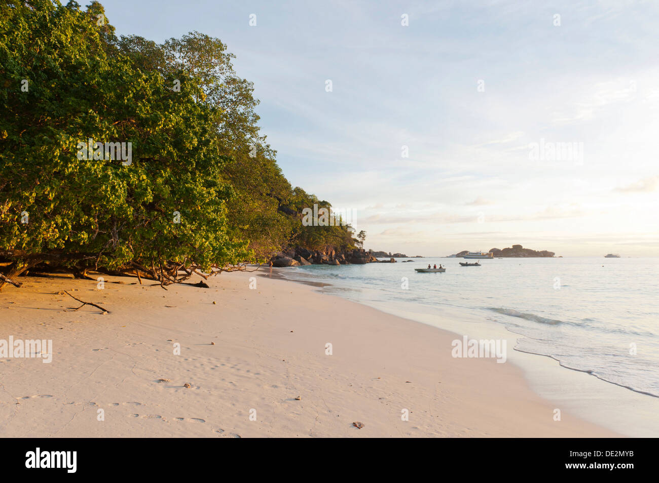 Hat Lek Beach im Morgenlicht, Nationalpark Mu Ko Similan, Ko Miang, Insel Nr. 4, Provinz Phang Nga, Thailand Stockfoto