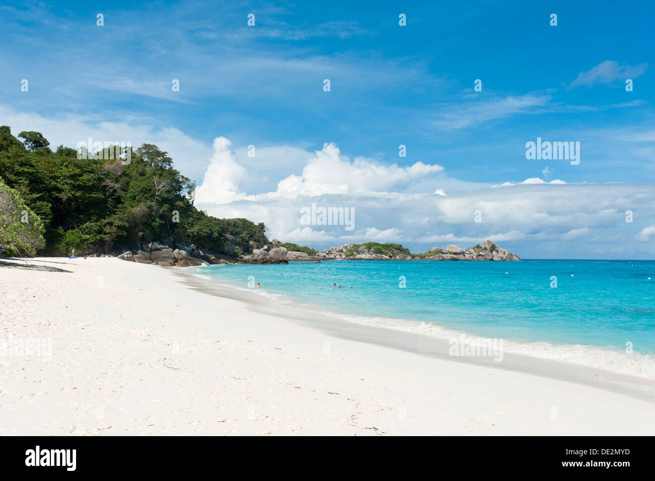 Hat Yai Strand, weißen Traumstrand, Nationalpark Mu Ko Similan, Ko Miang, Insel Nr. 4, Provinz Phang Nga, Thailand Stockfoto