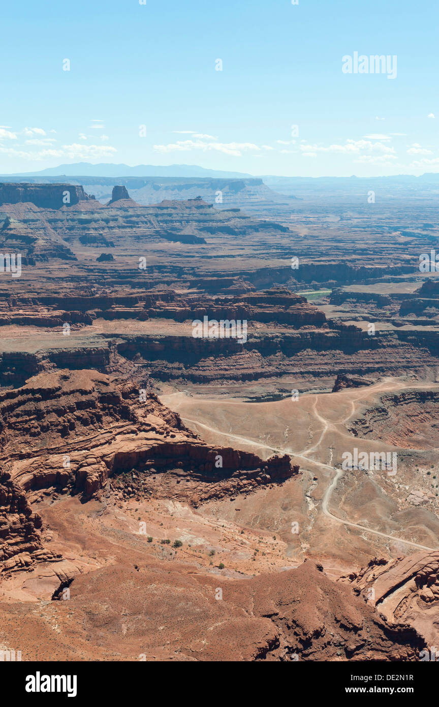 Landschaft, Schluchten, roter Sandstein, Dead Horse Point übersehen, Dead Horse Point State Park, Utah, Westen der USA Stockfoto