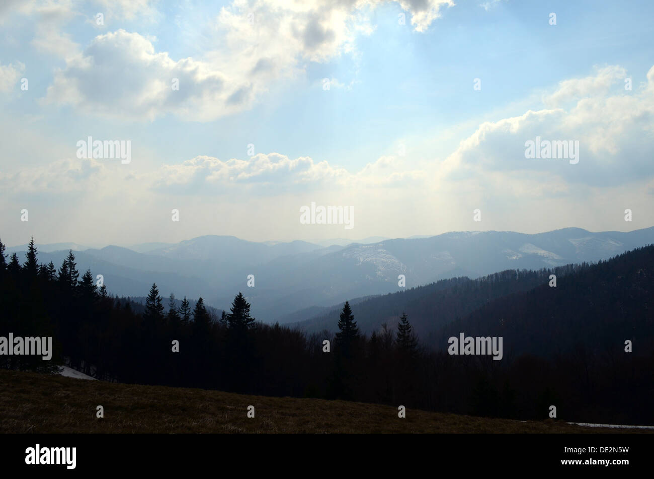 Blick vom Parashka-Bergkette Stockfoto
