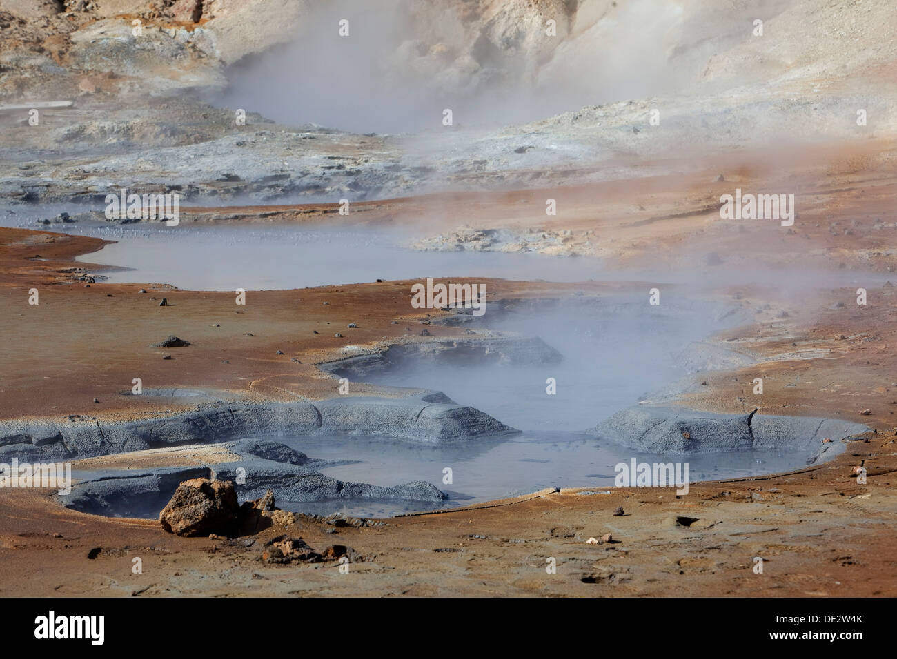 Krysuvik geothermische Gebiet, Halbinsel Reykjanes, South Island, Island, Europa Stockfoto