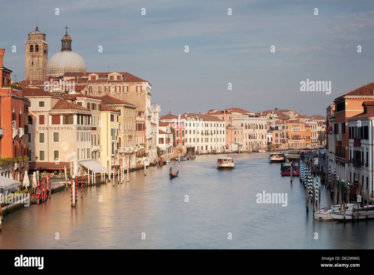 Grand Canal, Canal Grande mit Booten und Paläste, Schlösser, Venedig, venezien, Italien Stockfoto