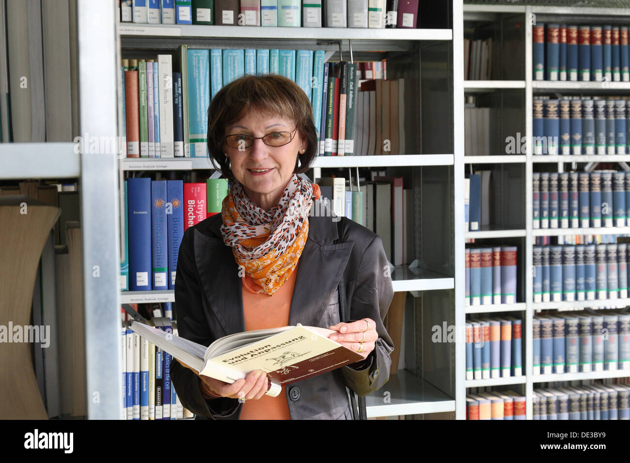 Ein Student der ICMC Seniorenuni BTU Cottbus, Deutschland Stockfoto