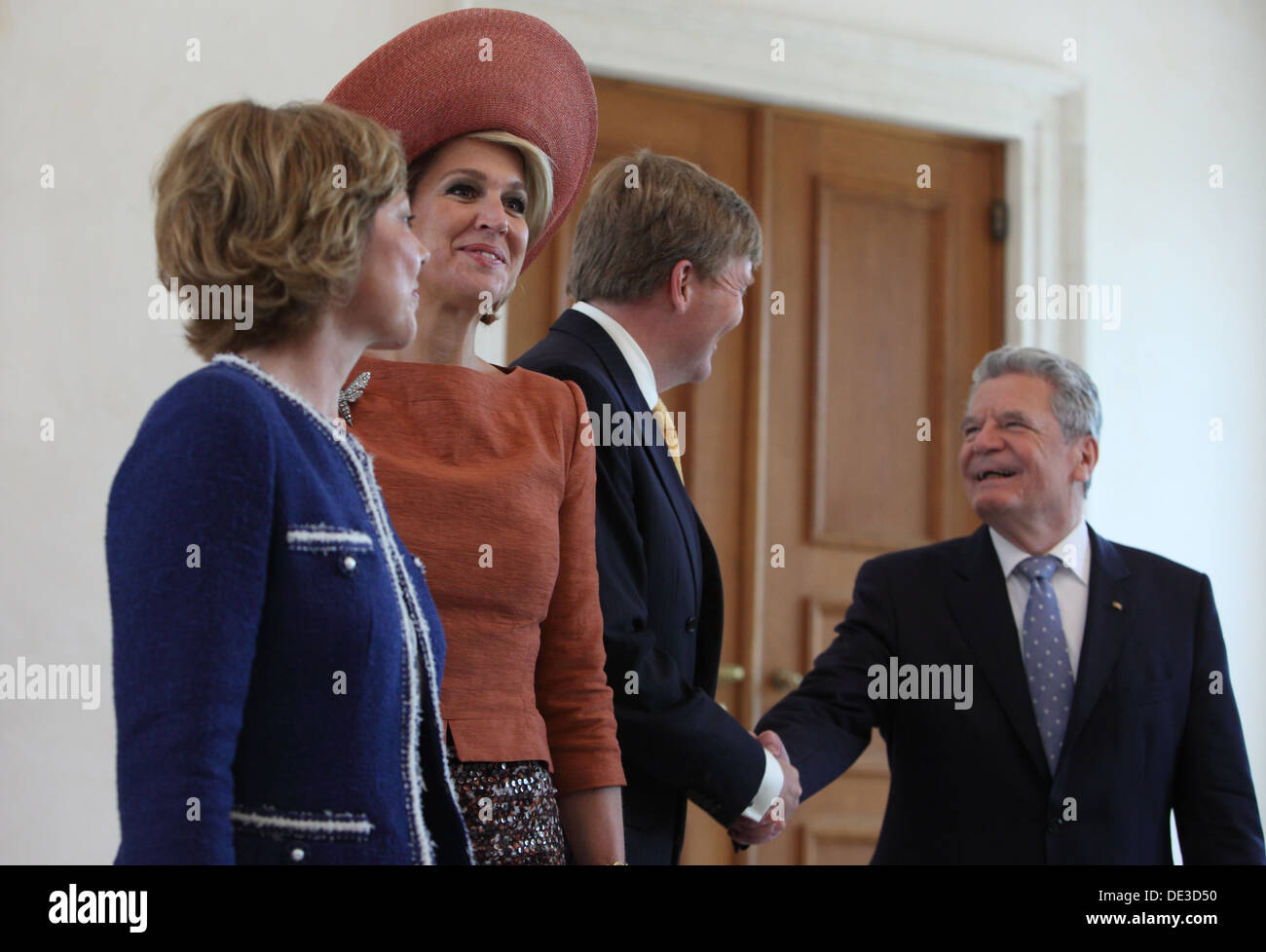 Berlin, Deutschland, das niederländische Königspaar im Schloss Bellevue Stockfoto