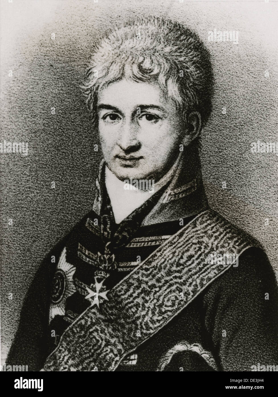 Nikolai Petrovich Rezanov. Künstler: anonym Stockfoto