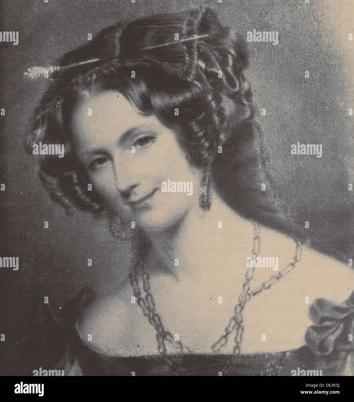 Porträt der Lady Catherine Caroline Montagu (1808-1834), Frau des Grafen Alexandre Colonna-Walewski Joseph, 1830. Künstler: Anonym Stockfoto