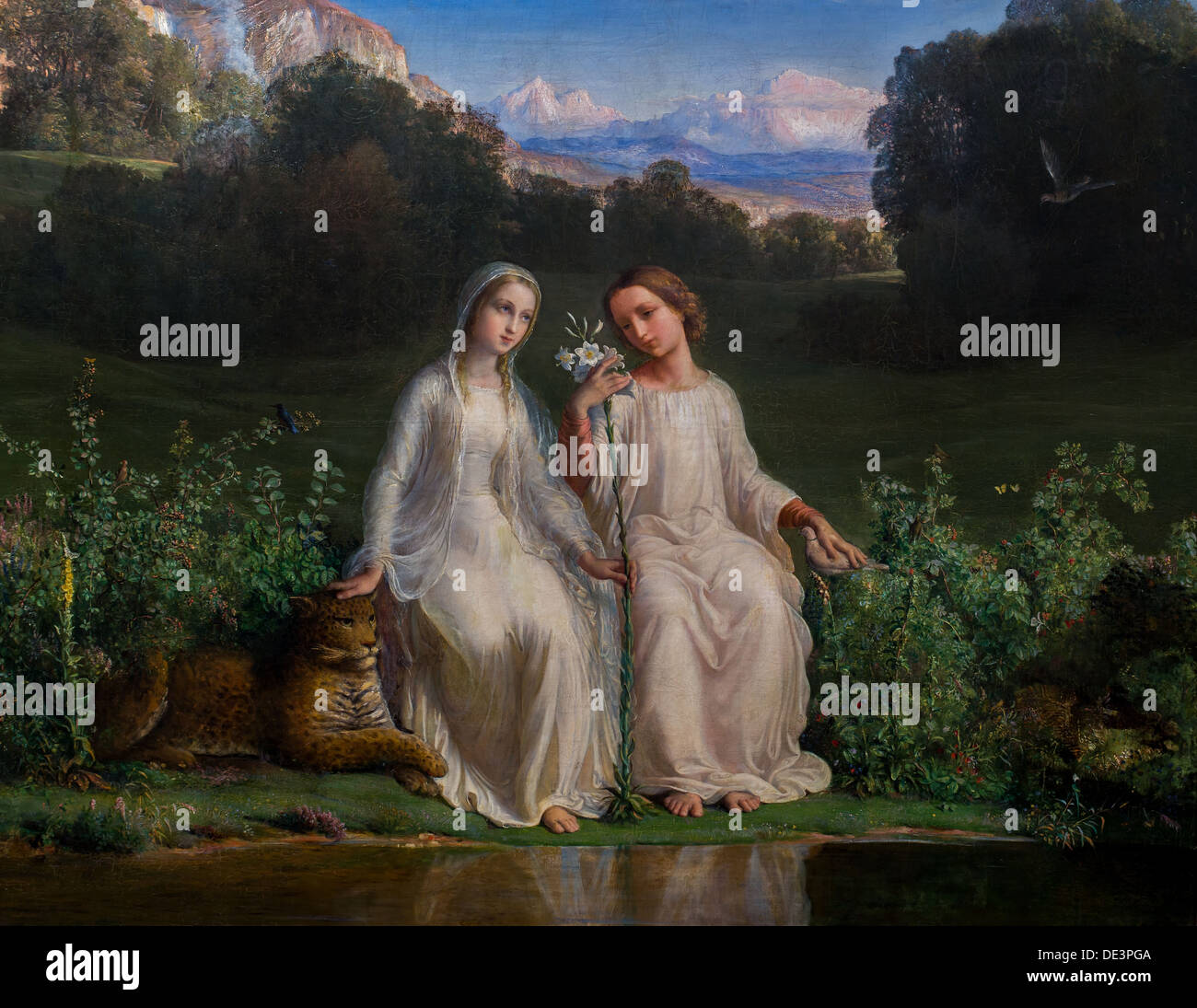 19. Jahrhundert - das Gedicht von der Seele, Virginitas, um 1850 - Louis Janmot Philippe Sauvan-Magnet / aktive Museum Öl auf Leinw Stockfoto