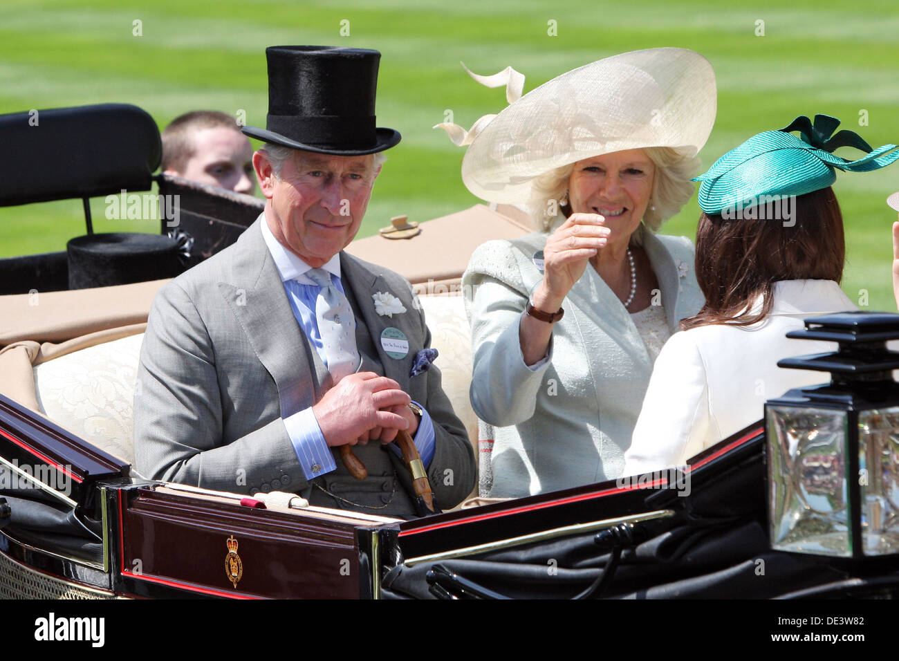 Ascot, Großbritannien, Prinz Charles und seine Frau Camilla Stockfoto