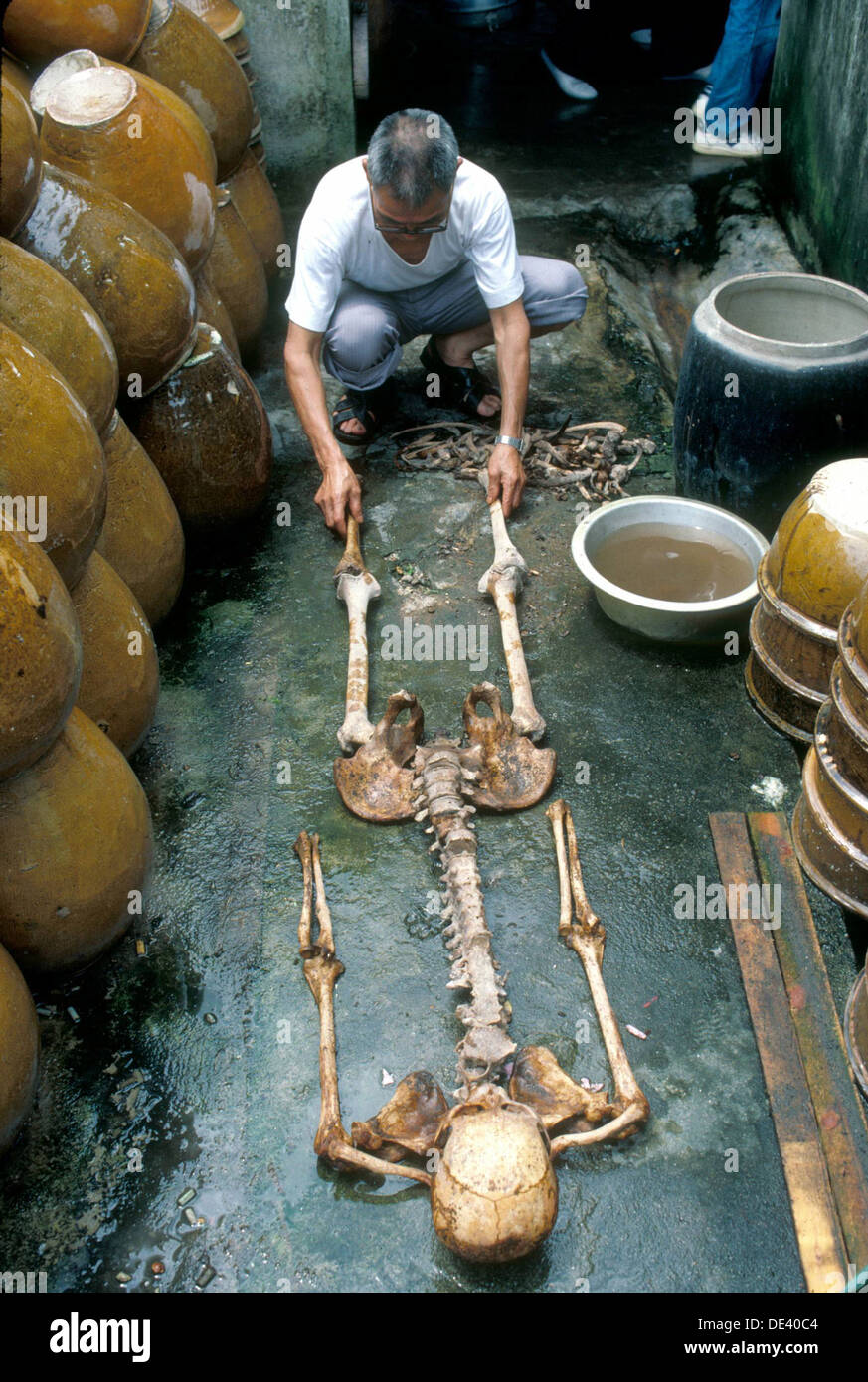 menschliche Knochen China chinesische Kultur Stockfoto