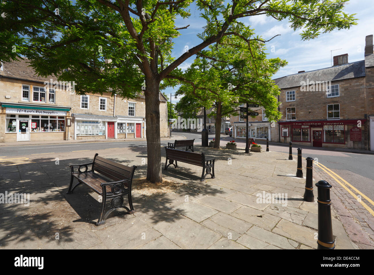 Marktplatz, Oundle. Northamptonshire, England, Vereinigtes Königreich. Stockfoto