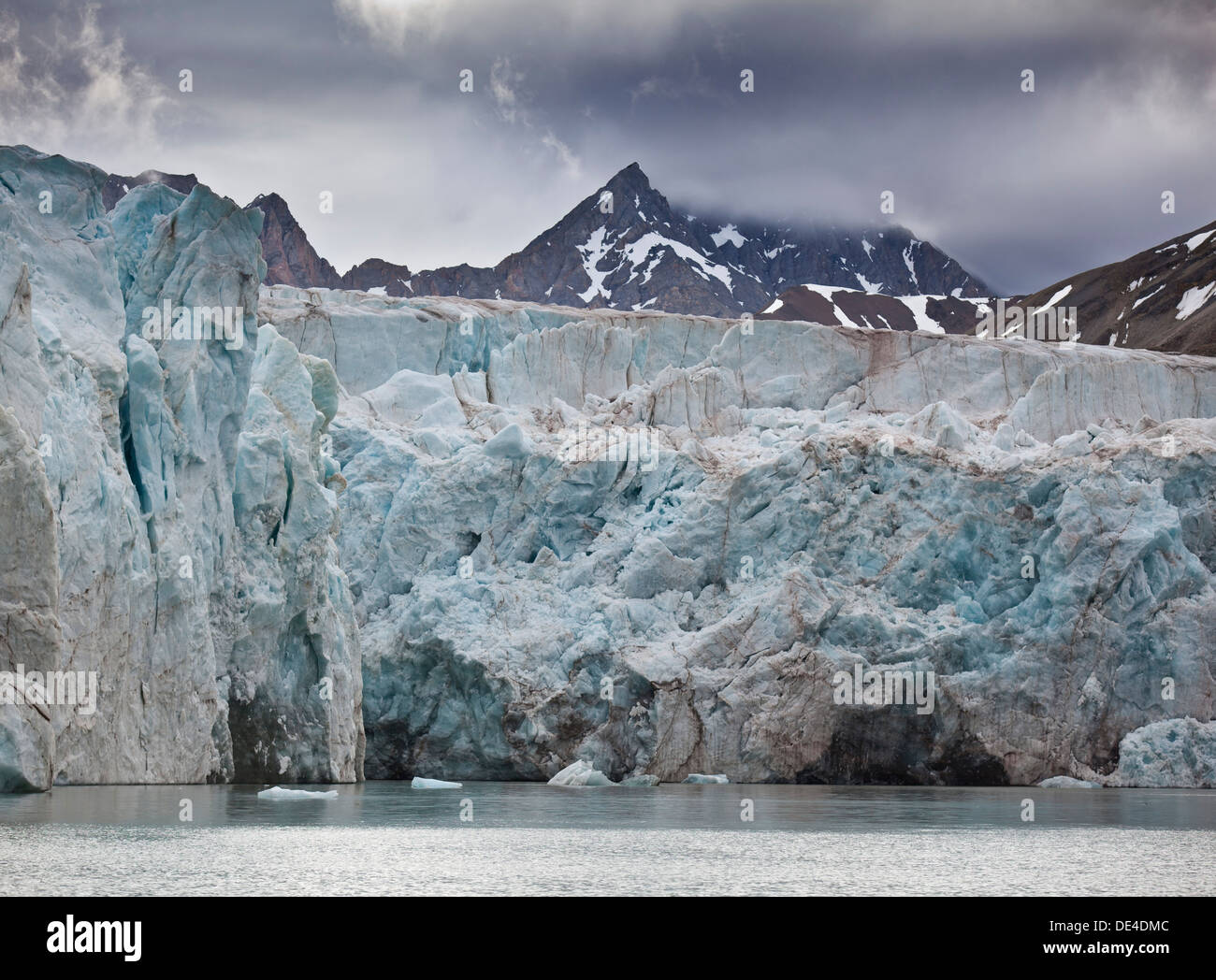 14. Juli Gletscher, Spitzbergen, Island, Spitzbergen, Norwegen Stockfoto