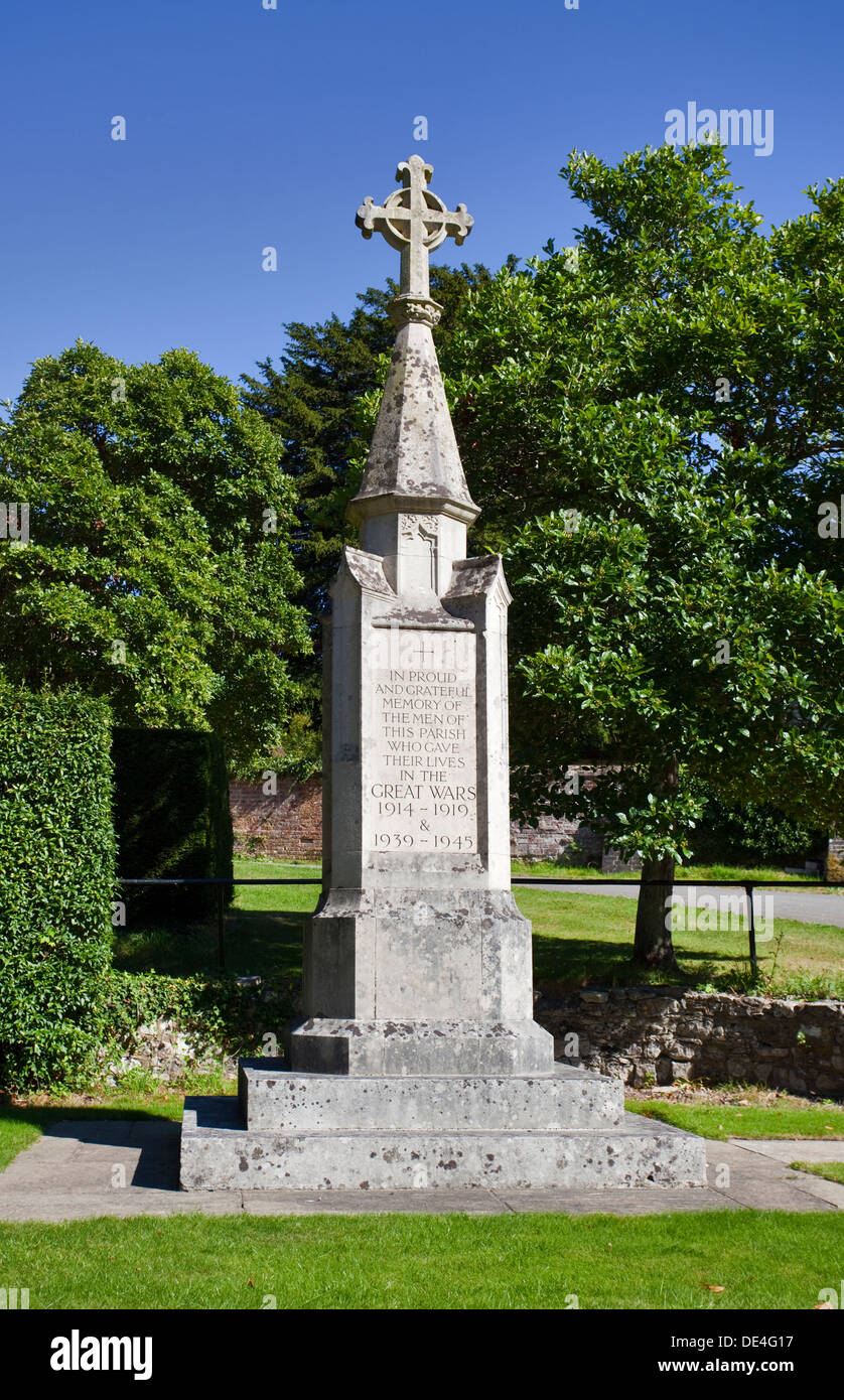 Krieg-Denkmal, Buriton, Hampshire, England Stockfoto