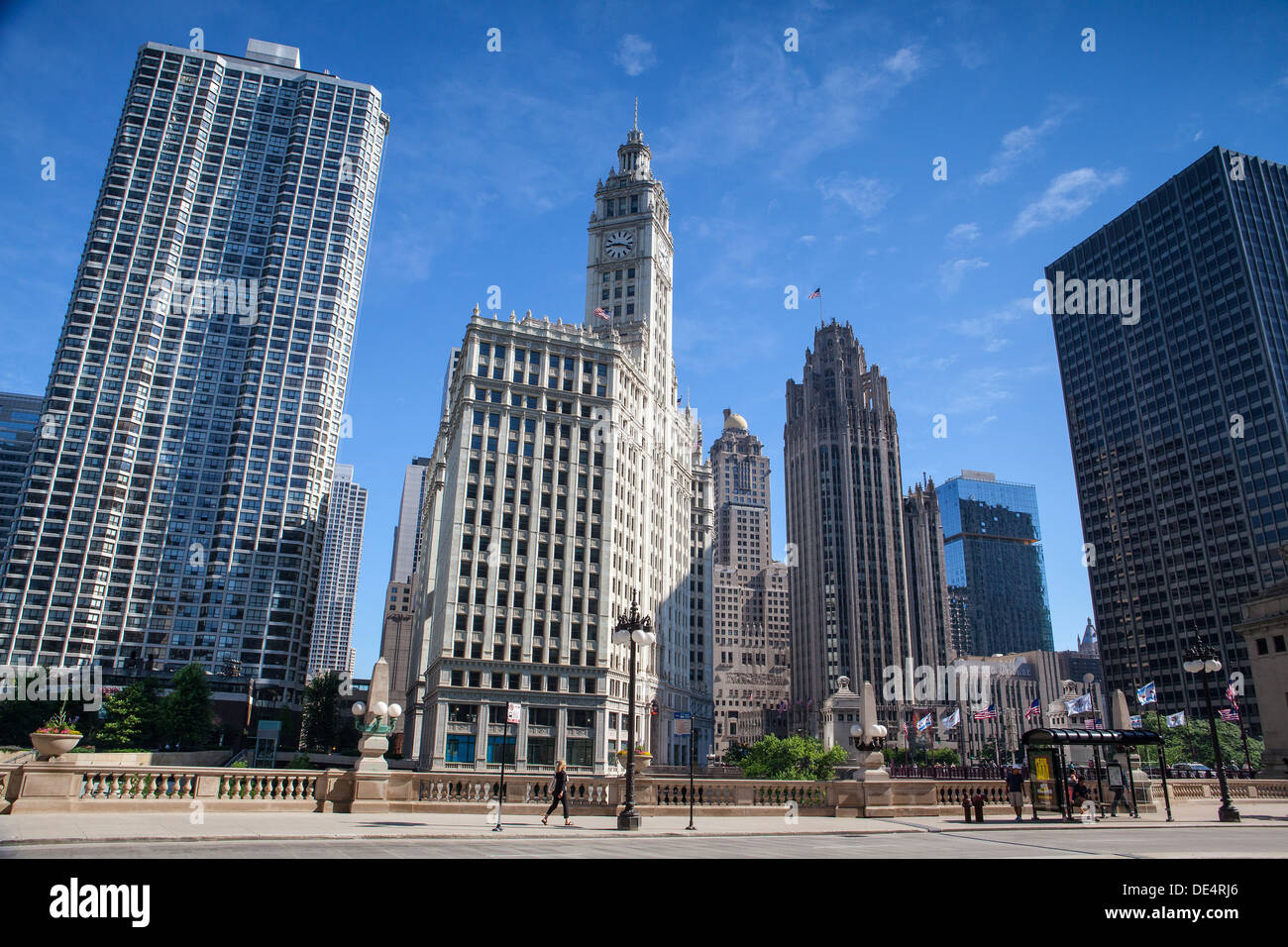Wrigley Building in Chicago Stockfoto