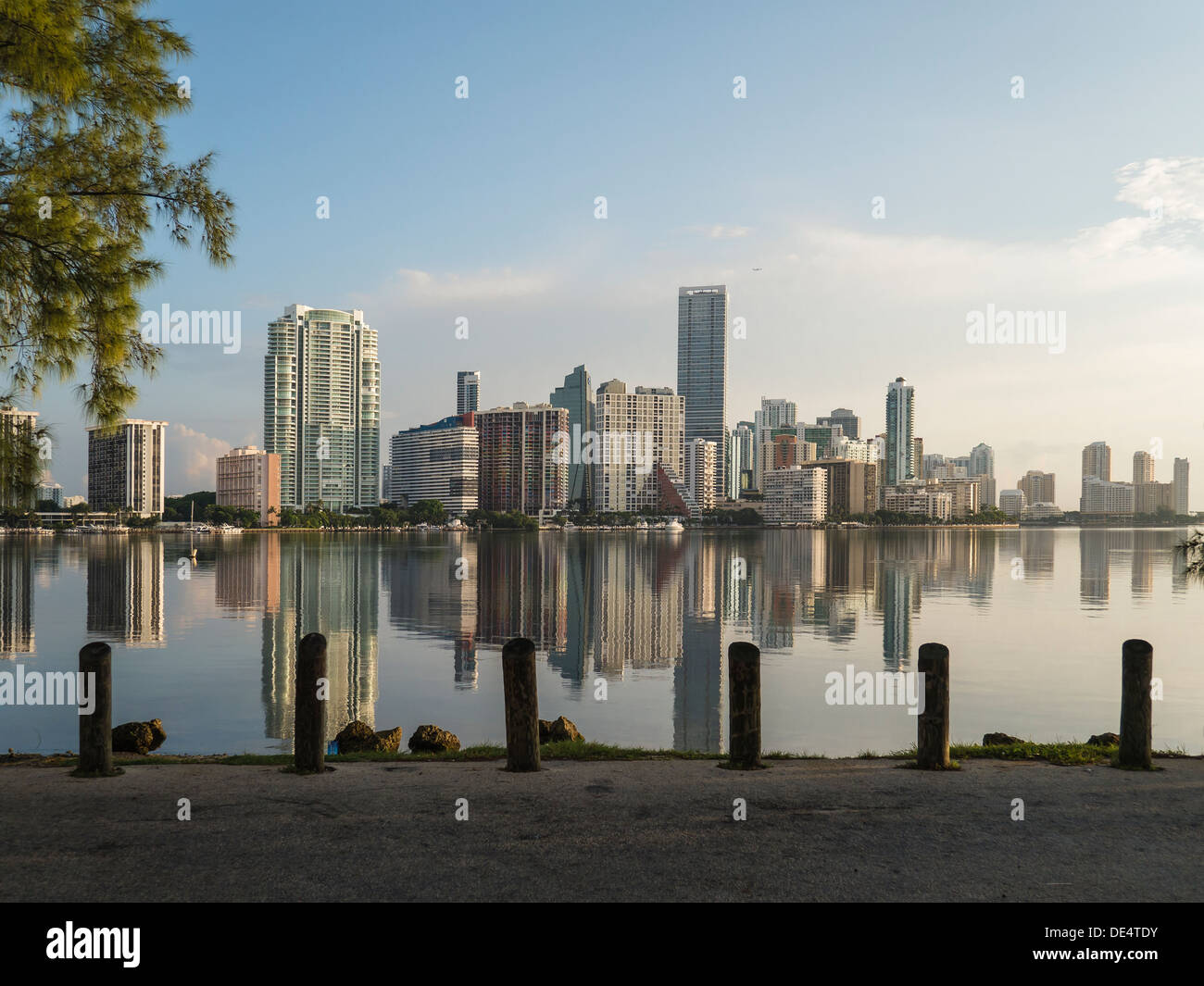 Brickell Ave Gebäude. Biscayne Bay. Miami. Flordia. USA Stockfoto