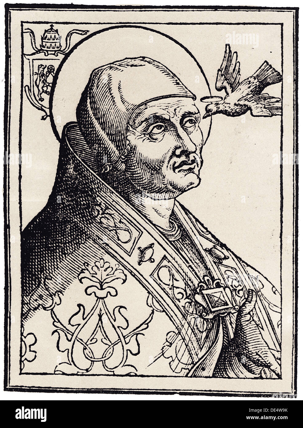 Papst Gregor i. der große. Künstler: anonym Stockfoto