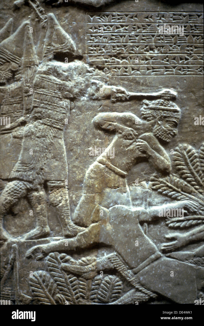 Assurbanipal in der Schlacht von Til-Tuba, 650-620 v. Chr.. Künstler: Assyrischen Kunst Stockfoto