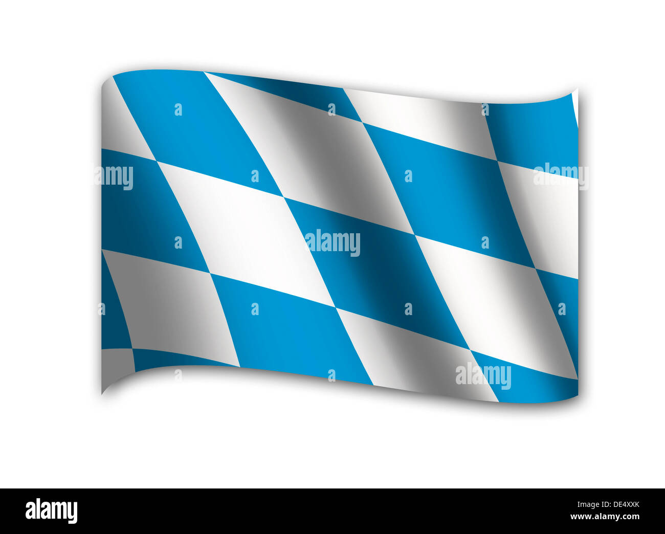 Bayerische Staatsflagge, Deutschland Stockfoto