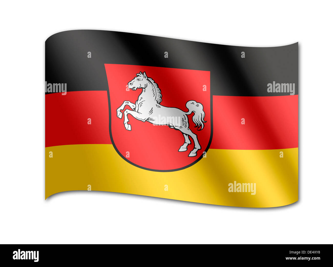 Wappen des Landes Niedersachsen, Deutschland Stockfoto