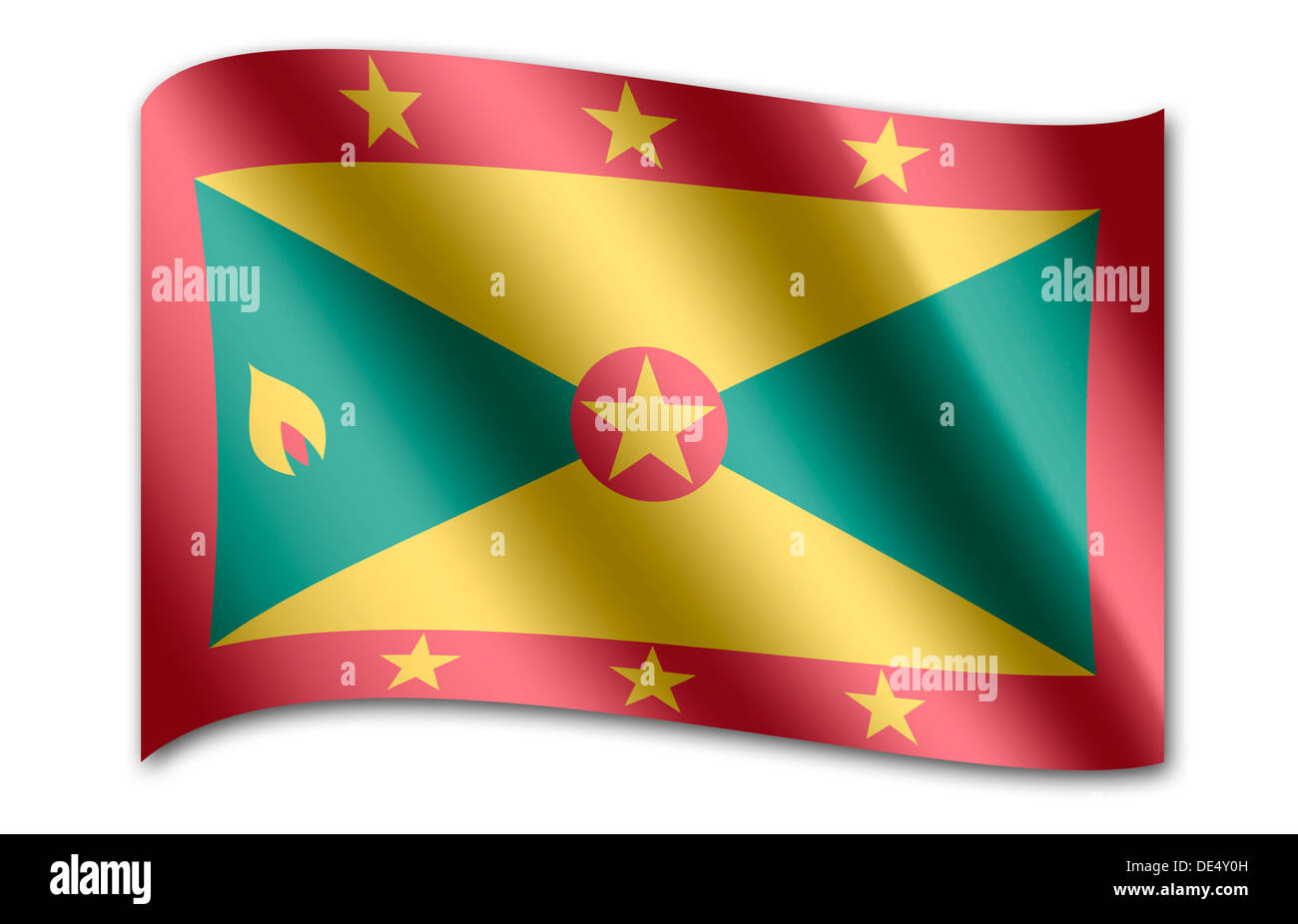 Flagge von Grenada Stockfoto