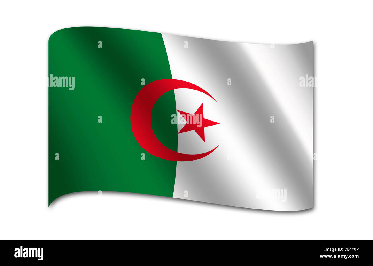 Flagge von Algerien Stockfoto