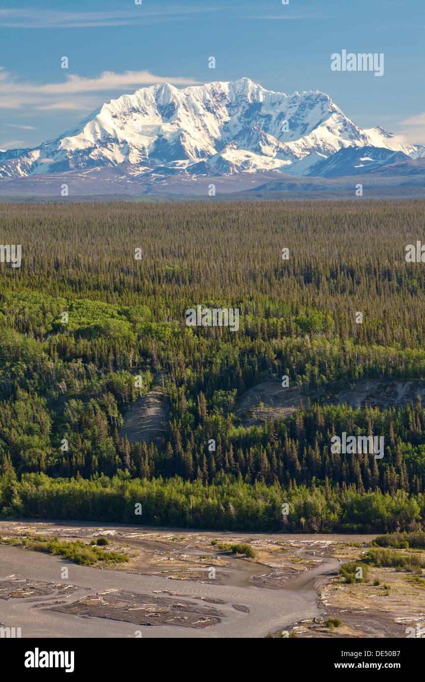 Mount Zanetti, Wrangell-St.-Elias-Nationalpark, Alaska, Vereinigte Staaten von Amerika Stockfoto