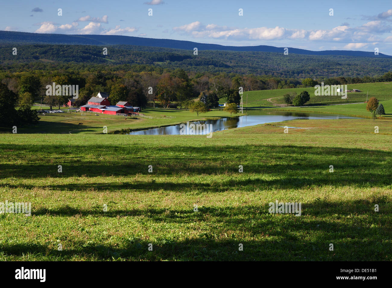 Bauernhof und Ackerland am Fairview Hill Road Fredon County Sussex County New Jersey USA Stockfoto