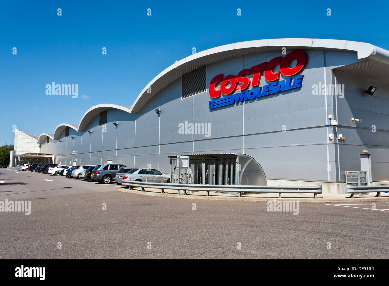 Exterieur der Großhandel Discounter, Costco. Reading, Berkshire, UK. Stockfoto