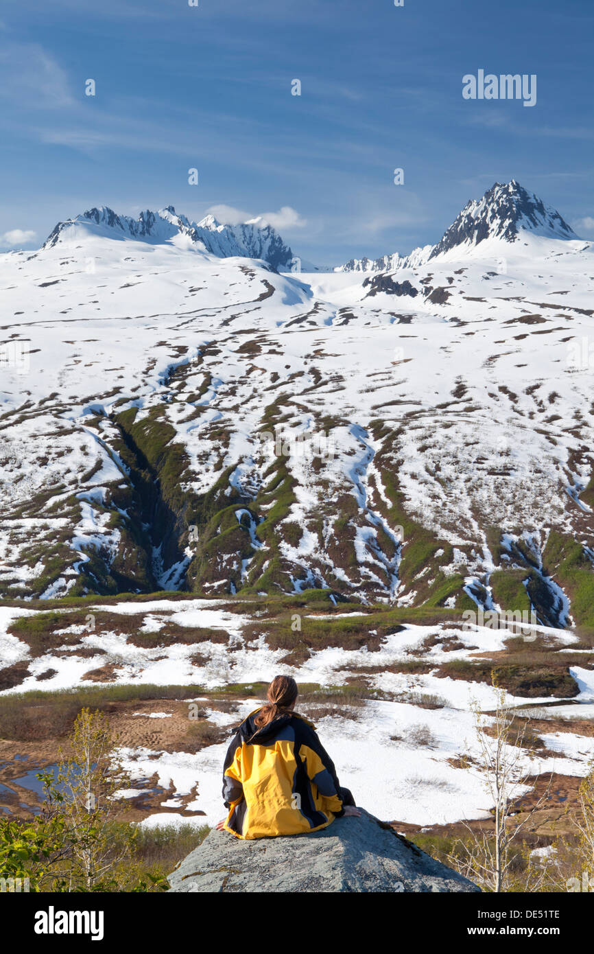 Berge in der Nähe von Valdez, Alaska, Vereinigte Staaten von Amerika Stockfoto