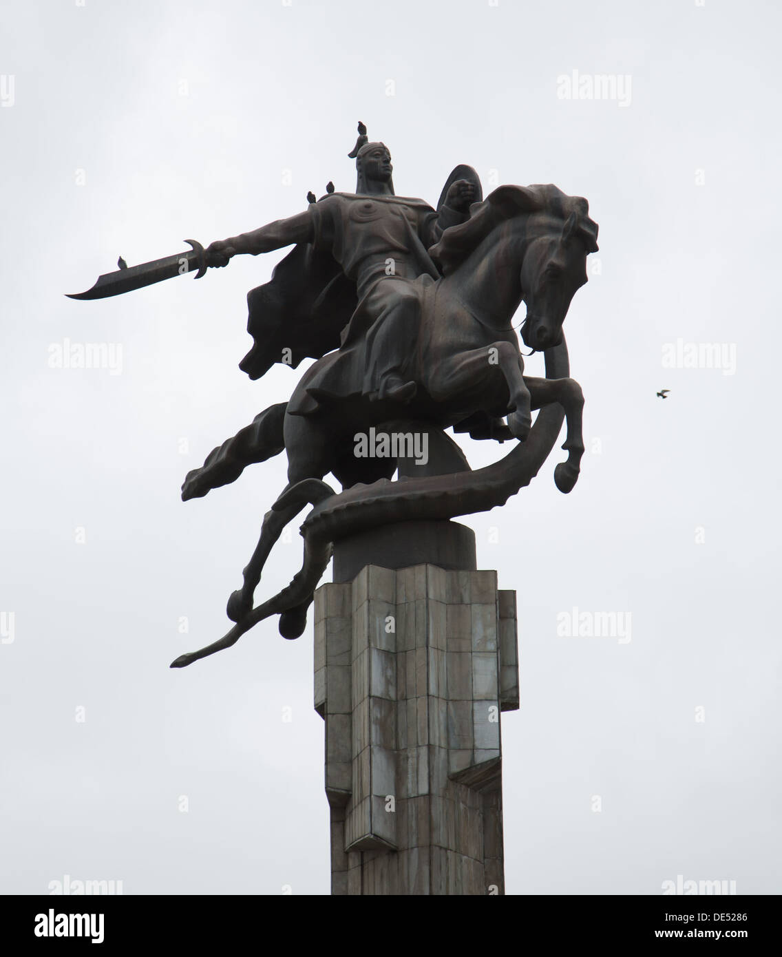 Manas Statue epische kirgisischen Helden Stockfoto
