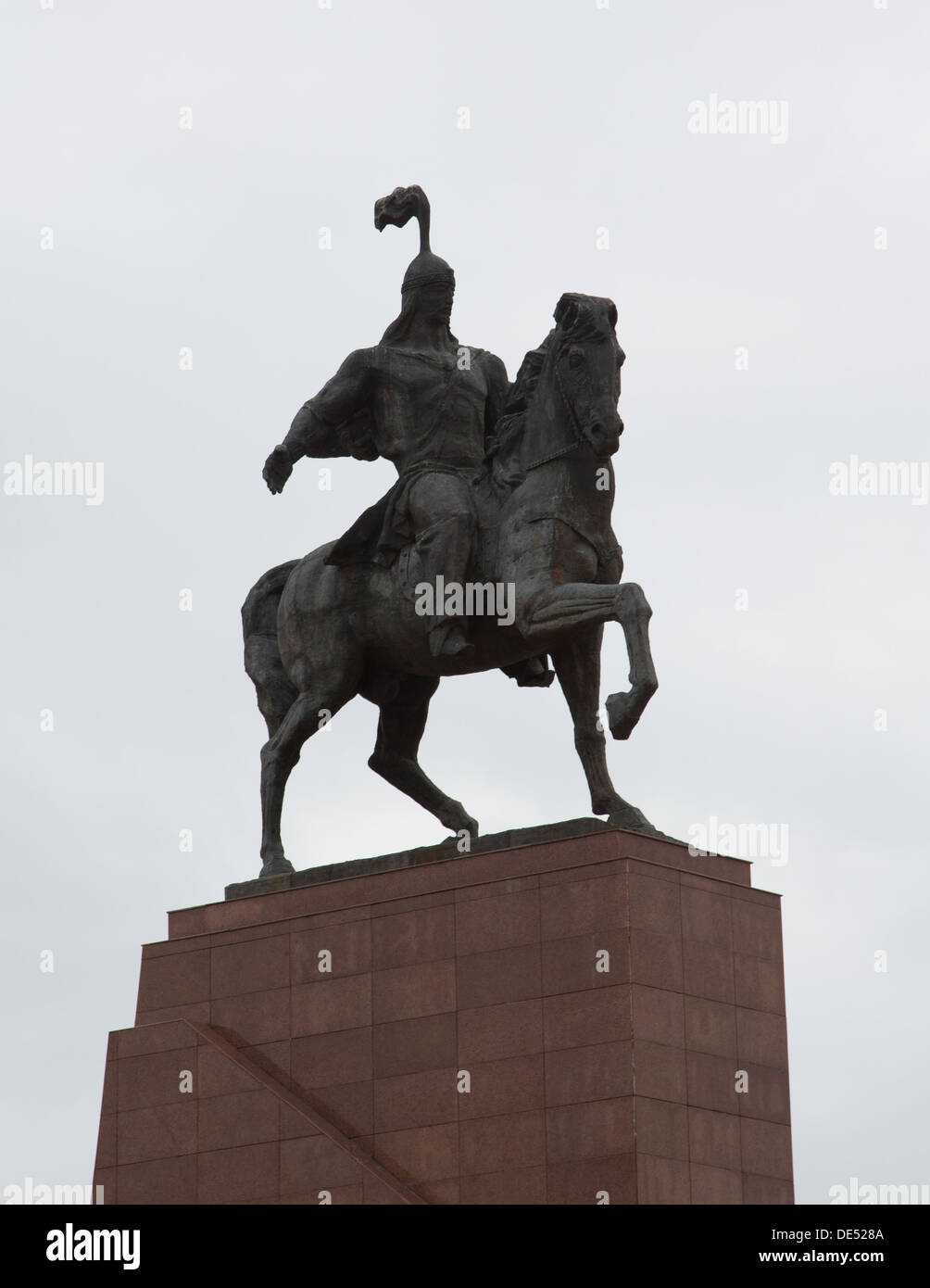 Manas Statue epische kirgisischen Helden Stockfoto