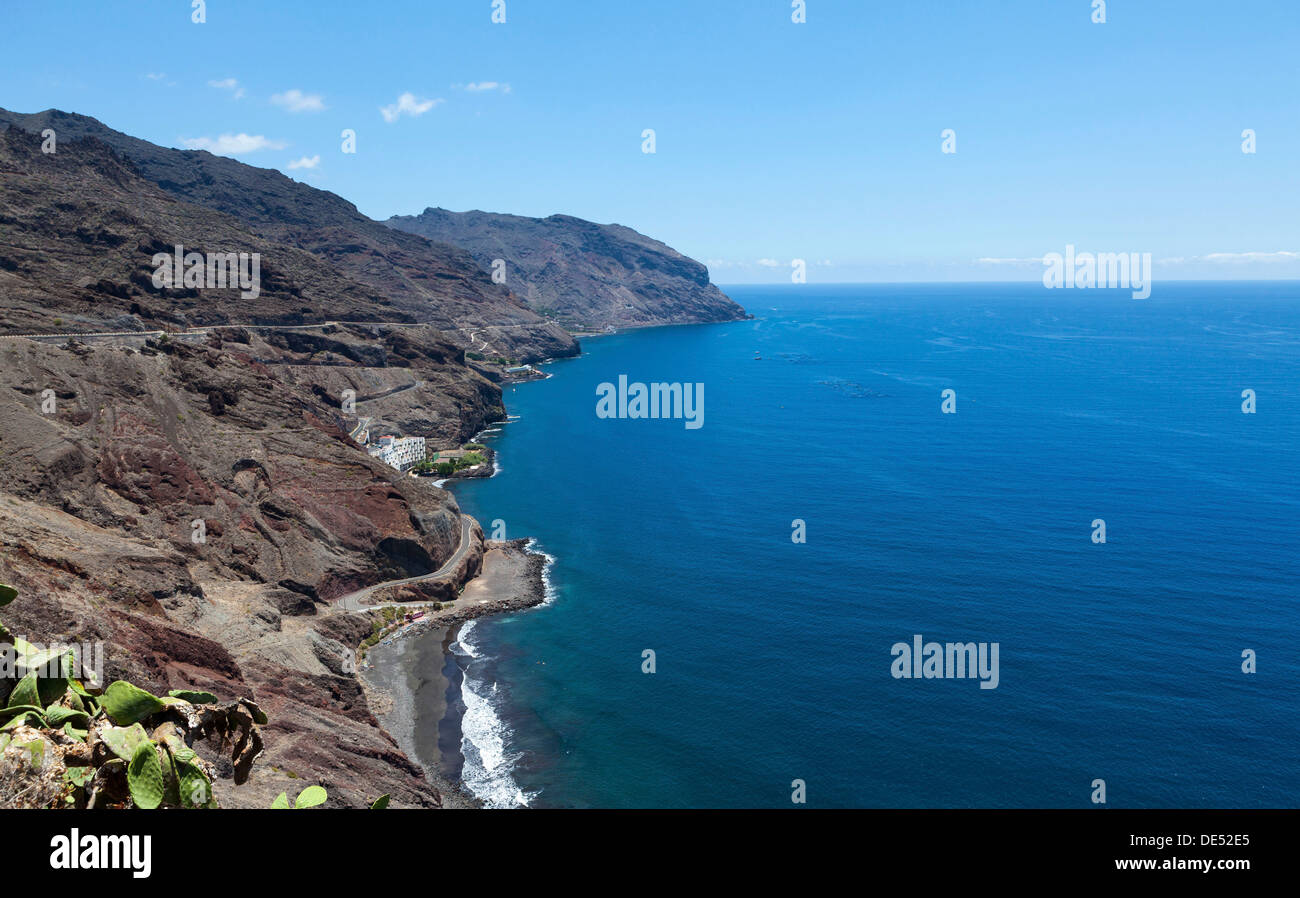 Die Küste von Playa de Las Teresitas, La Montañita, Teneriffa, Kanarische Inseln, Spanien Stockfoto