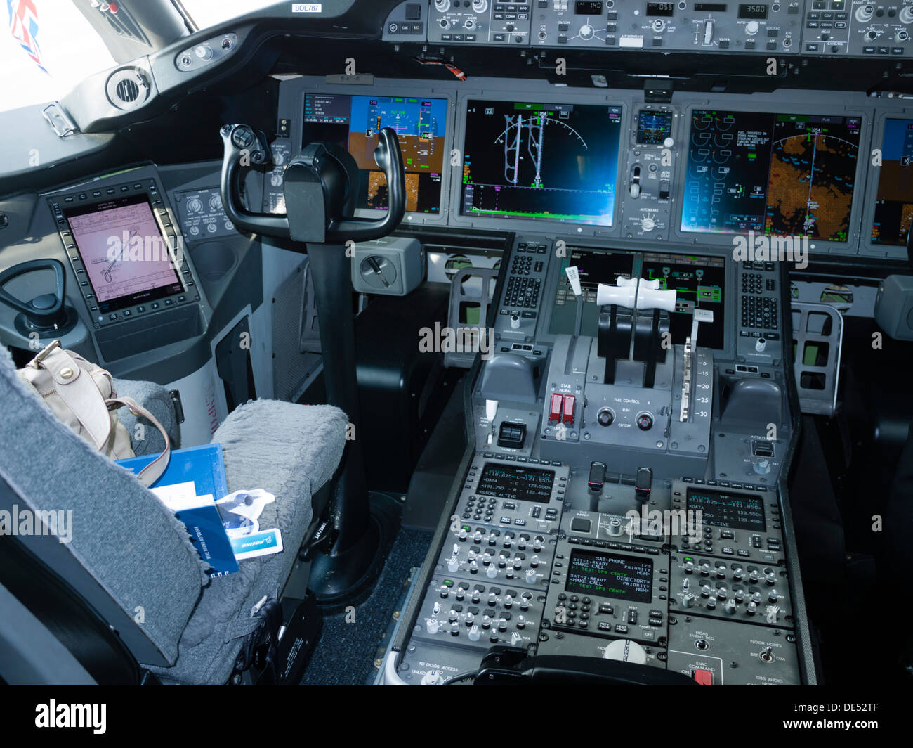 Boeing-797-Prototyp-cockpit Stockfoto