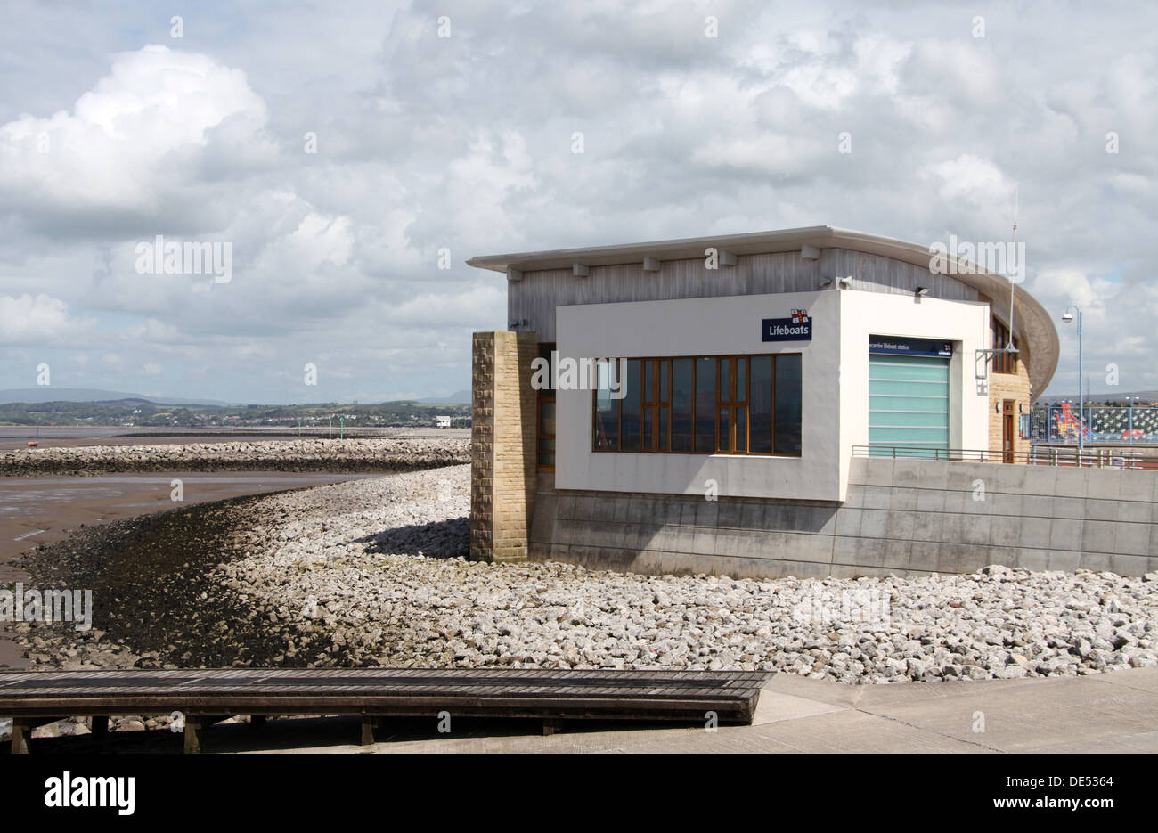 RNLI Lifeboat Station in Morecambe ist ein Hovercraft-Station Stockfoto