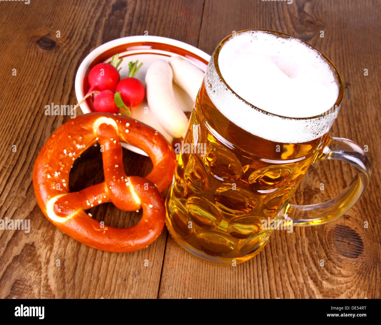 Pretzel Meat Sausage Stockfotos und -bilder Kaufen - Alamy