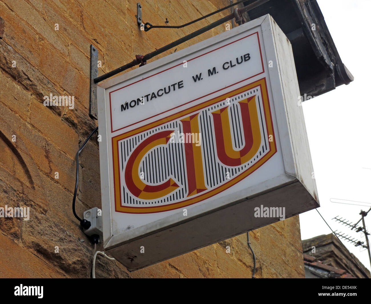 Montacute Village Traditional CIU Affiliated Working Mens Club, WM Club), Bishopston, Montacute, Somerset, England, UK, TA15 6UU Stockfoto