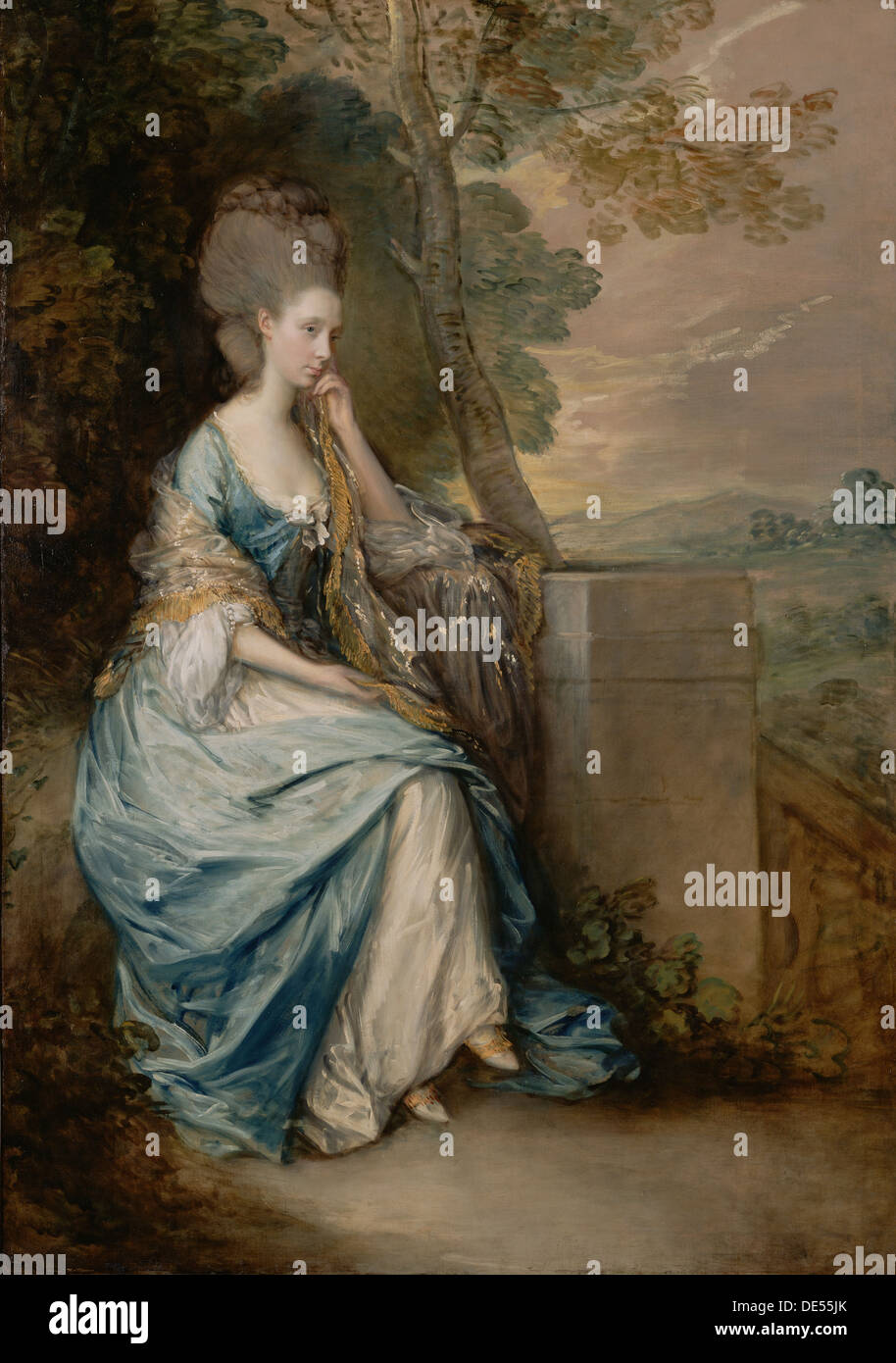 Porträt von Anne, Gräfin von Chesterfield; Thomas Gainsborough, Englisch,  1727-1788; 1777 - 1778; Öl auf Leinwand Stockfotografie - Alamy