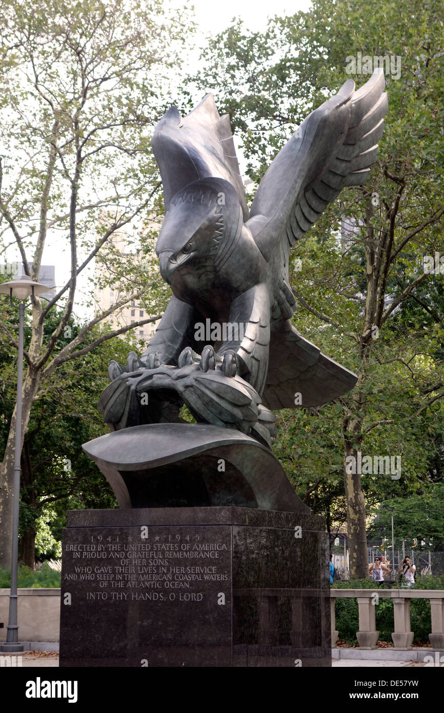 Ostküste Denkmal Battery park Stockfoto