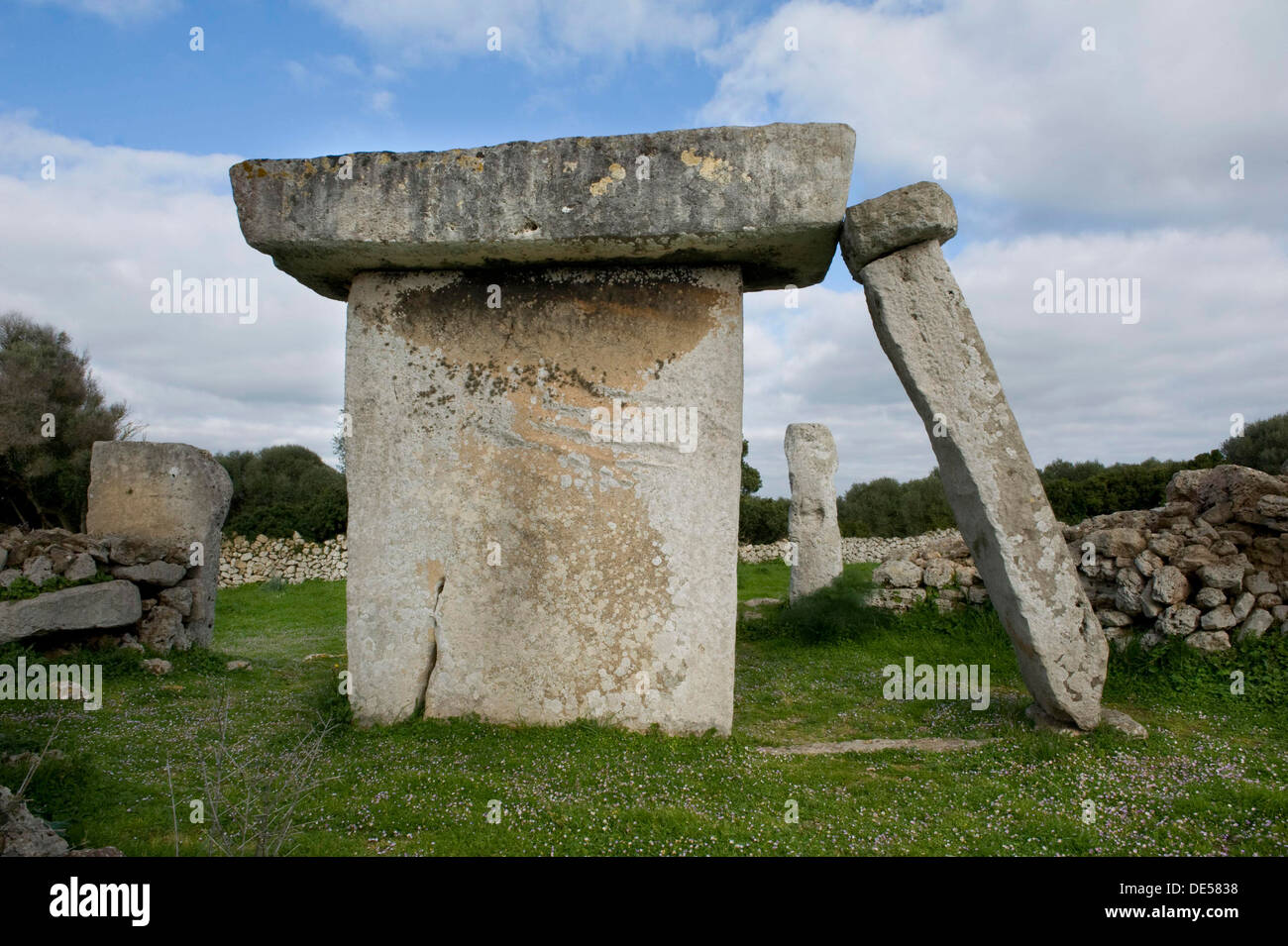 Alten megalithischen Monumente gesehen auf den Balearen, Spanien Stockfoto