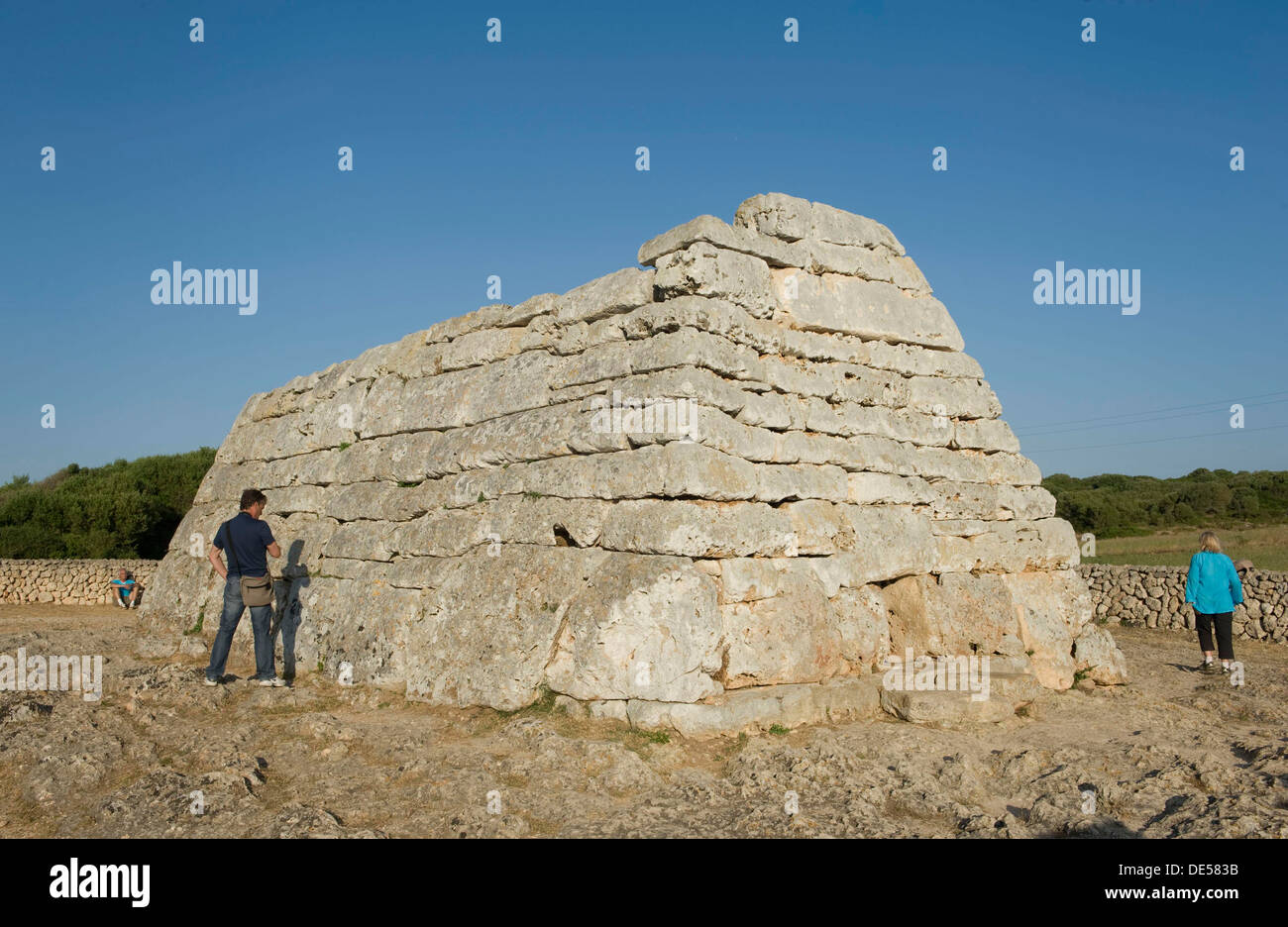 Alten megalithischen Monumente gesehen auf den Balearen, Spanien Stockfoto