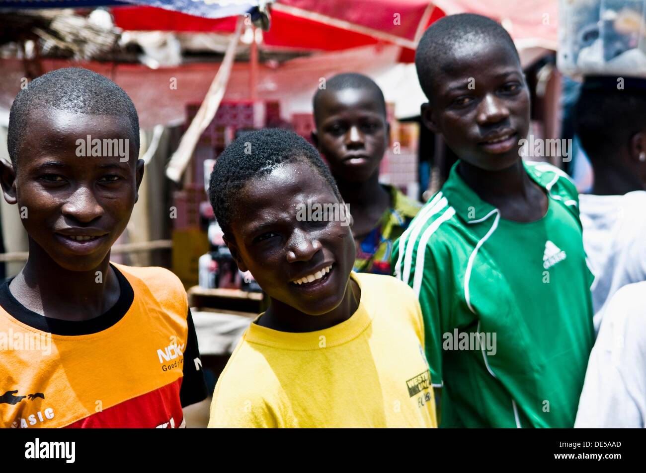 Togoische Jugend in Nord-Togo. Stockfoto
