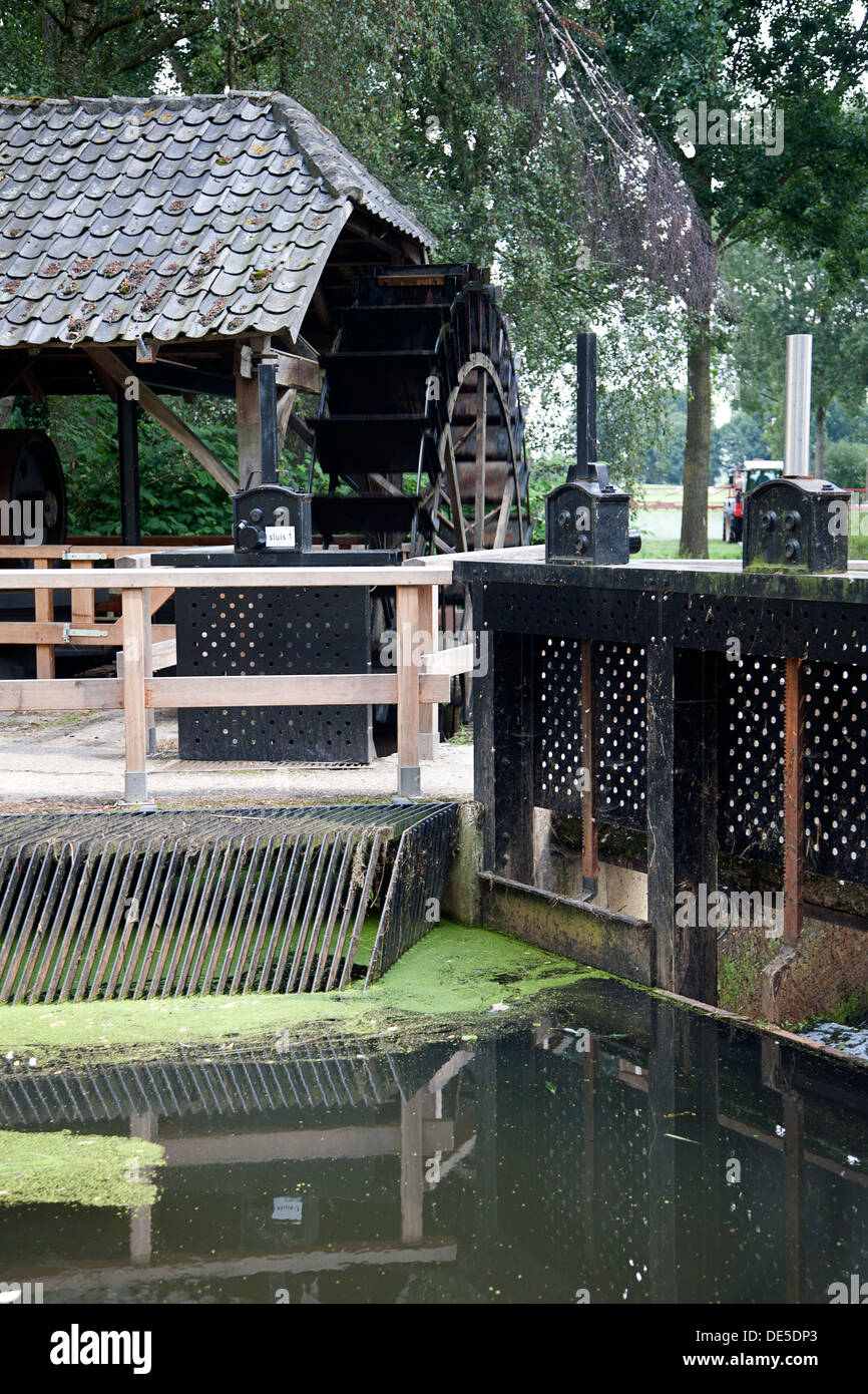 Historische Wassermühle "De Klef", Vierlingsbeek, Nord-Brabant, Niederlande Stockfoto