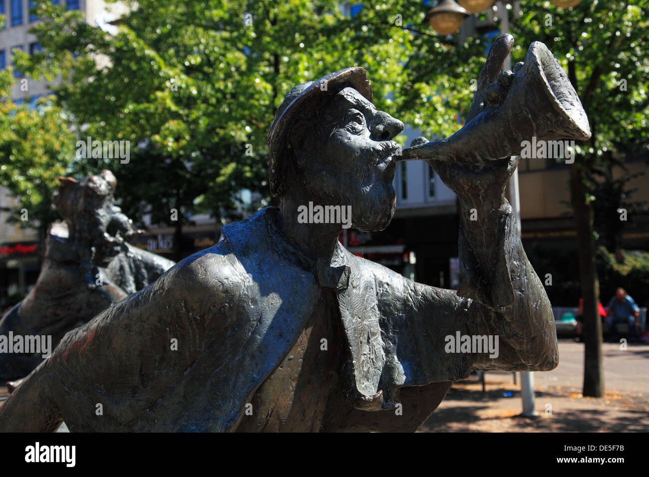 Jobsiade-Brunnen Oder Jobsiade-Brunnen von Karl Ulrich Nuss Auf Dem Husemannplatz in Bochum, Ruhrgebiet, Nordrhein-Westfalen Stockfoto